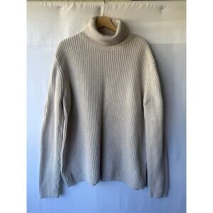 Modern Amusement Cowl Neck Beige Sweater -Size L